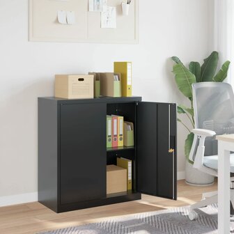 Archiefkast 79x40x90 cm staal antracietkleurig 1