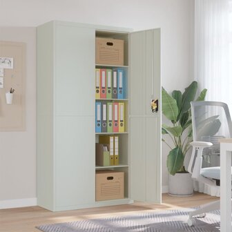 Archiefkast 90x40x180 cm staal lichtgrijs 1
