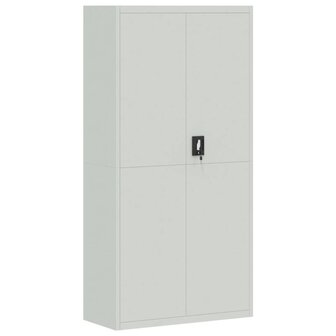 Archiefkast 90x40x180 cm staal lichtgrijs 2