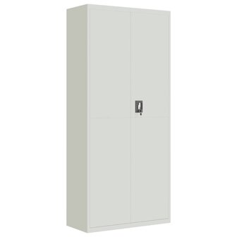 Archiefkast 90x40x200 cm staal lichtgrijs 2