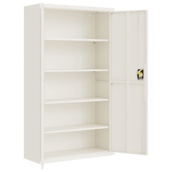 Archiefkast 105x40x180 cm staal wit 4