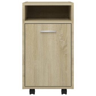 Bijzetkast met wielen 33x38x60 cm bewerkt hout sonoma eiken 4