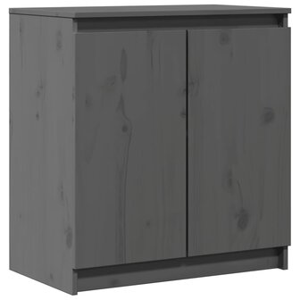 Bijzetkast 60x36x65 cm massief grenenhout grijs 2