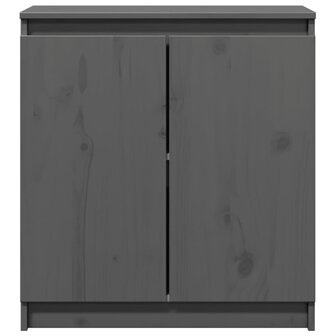Bijzetkast 60x36x65 cm massief grenenhout grijs 5