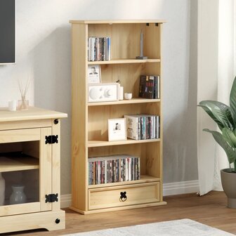 Cd-kast Corona 52x17,5x103 cm massief grenenhout 3