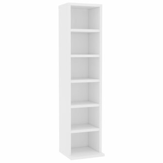 Cd-kast 21x20x88 cm bewerkt hout wit 2