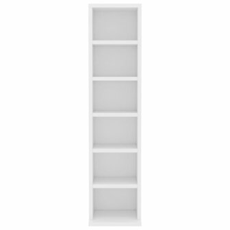 Cd-kast 21x20x88 cm bewerkt hout wit 4