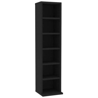Cd-kast 21x20x88 cm bewerkt hout zwart 2