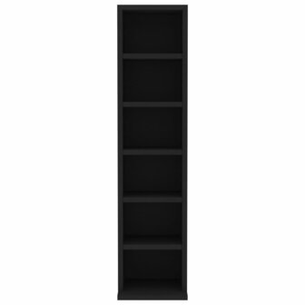 Cd-kast 21x20x88 cm bewerkt hout zwart 4