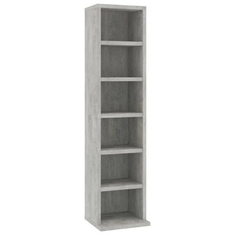 Cd-kast 21x20x88 cm bewerkt hout betongrijs 2