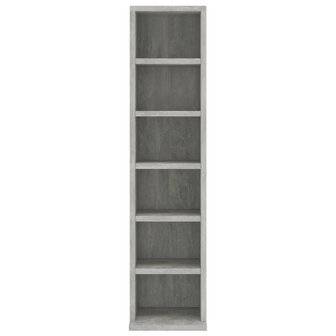 Cd-kast 21x20x88 cm bewerkt hout betongrijs 4