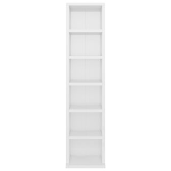 Cd-kast 21x20x88 cm bewerkt hout hoogglans wit 4