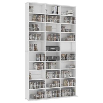 Cd-kast 102x16x177,5 cm bewerkt hout wit 3