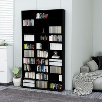Cd-kast 102x16x177,5 cm bewerkt hout zwart 1
