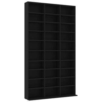 Cd-kast 102x16x177,5 cm bewerkt hout zwart 2