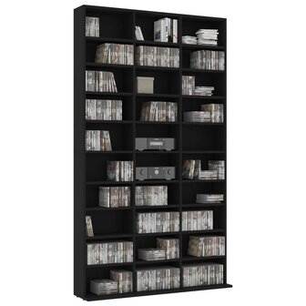 Cd-kast 102x16x177,5 cm bewerkt hout zwart 3