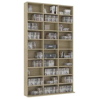 Cd-kast 102x16x177,5 cm bewerkt hout sonoma eikenkleurig 3