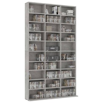 Cd-kast 102x16x177,5 cm bewerkt hout betongrijs 3