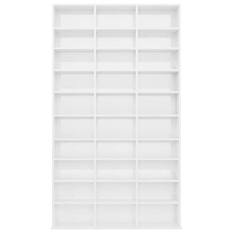 Cd-kast 102x16x177,5 cm bewerkt hout hoogglans wit 4
