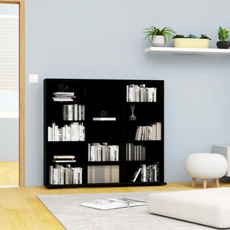 Cd-kast 102x23x89,5 cm bewerkt hout zwart 1