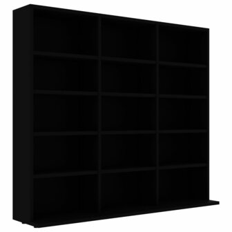 Cd-kast 102x23x89,5 cm bewerkt hout zwart 2