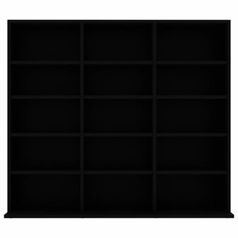 Cd-kast 102x23x89,5 cm bewerkt hout zwart 4