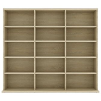 Cd-kast 102x23x89,5 cm bewerkt hout sonoma eikenkleurig 4