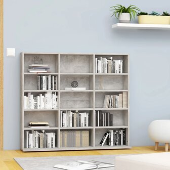 Cd-kast 102x23x89,5 cm bewerkt hout betongrijs 1