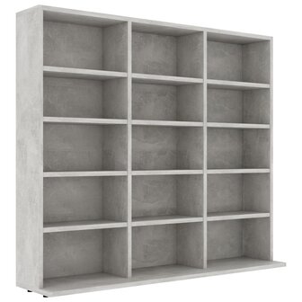 Cd-kast 102x23x89,5 cm bewerkt hout betongrijs 2