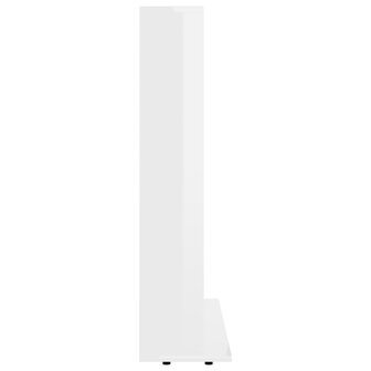 Cd-kast 102x23x89,5 cm bewerkt hout hoogglans wit 5