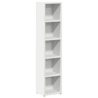 Cd-kasten 2 st 21x16x93,5 bewerkt hout wit 4