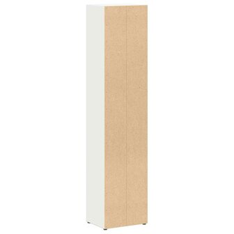 Cd-kasten 2 st 21x16x93,5 bewerkt hout wit 7