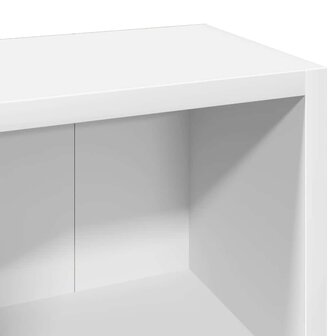 Cd-kasten 2 st 21x16x93,5 bewerkt hout wit 8