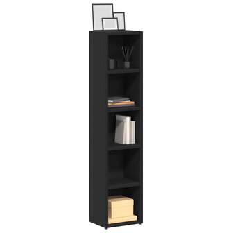 Cd-kasten 2 st 21x16x93,5 spaanplaat zwart 1