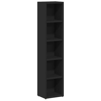 Cd-kasten 2 st 21x16x93,5 spaanplaat zwart 4