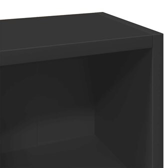 Cd-kasten 2 st 21x16x93,5 spaanplaat zwart 8