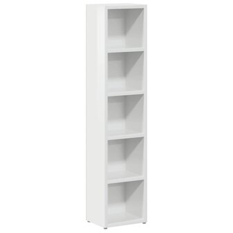 Cd-kasten 2 st 21x16x93,5 spaanplaat hoogglans wit 4