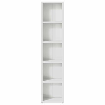 Cd-kasten 2 st 21x16x93,5 spaanplaat hoogglans wit 5