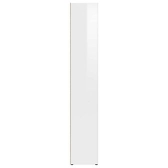 Cd-kasten 2 st 21x16x93,5 spaanplaat hoogglans wit 6