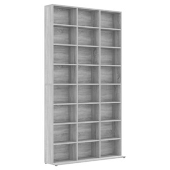 Cd-kast 102x23x177,5 cm bewerkt hout grijs sonoma eikenkleurig 2