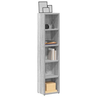 CD-kasten 2st 21x16x93,5cm bewerkt hout grijs sonoma eikenkleur 1