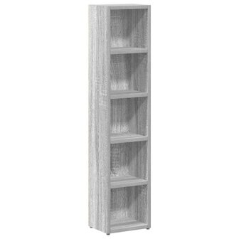CD-kasten 2st 21x16x93,5cm bewerkt hout grijs sonoma eikenkleur 4