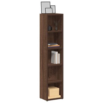 CD-kasten 2 st 21x16x93,5 bewerkt hout bruin eikenkleur 1