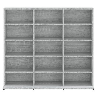 Cd-kast 102x23x89,5 cm bewerkt hout grijs sonoma eikenkleurig 4