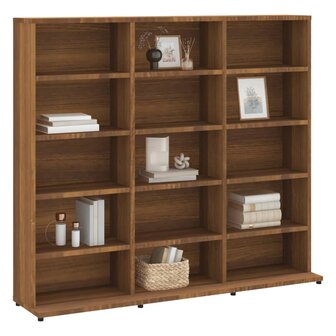 Cd-kast 102x23x89,5 cm bewerkt hout bruin eikenkleur 3