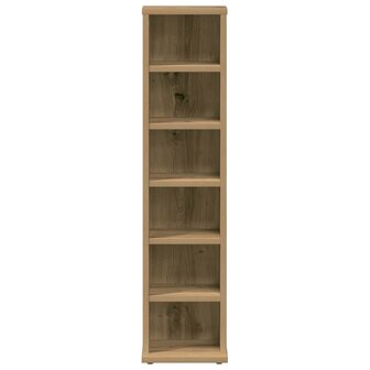 Cd-kast 21x20x88 cm bewerkt hout artisanaal eikenkleurig 4
