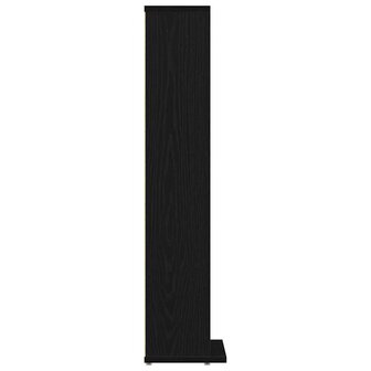CD-kast 21x20x88 cm spaanplaat zwart eikenkleurig 6