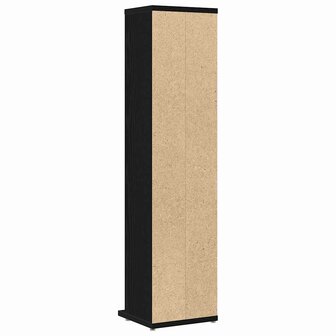 CD-kast 21x20x88 cm spaanplaat zwart eikenkleurig 7