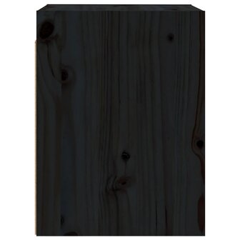 Wandkast 30x30x40 cm massief grenenhout zwart 6