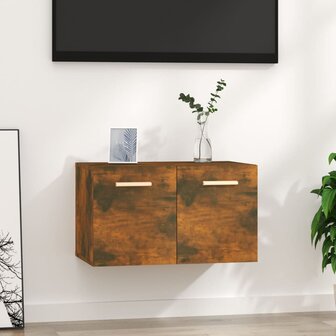 Wandkast 60x36,5x35 cm bewerkt hout gerookt eikenkleurig 1